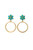 West & Co. The Martina 2.5" Dangle Hoop on a Turquoise Flower Post Earrings