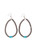 West & Co. Metallic Silver Disc Dangle Hoop with Turquoise Beaded Accent Earrings
