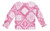 Cowgirl Hardware Girls' Pink & White Bandana Print Long Sleeve Ruffled Hem Shirt