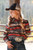 Cruel Girls Red & Brown Striped Print Western Snap Front Long Sleeve Shirt