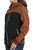 Cinch Ladies Black & Brown Full Zip Bonded Hoodie