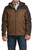 Cinch Men's Brown Color Block Softshell Long Sleeve Full Zip Hooded Jacket