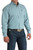 Cinch Men's Light Blue Medallion Print Classic Fit Long Sleeve Button-Down Western Shirt