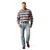 Ariat Men's Dark Blue & Cream Wilder Long Sleeve Button Up Shirt