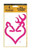 Browning  Buckheart Decal, Pink, 6"