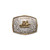 Ariat Men's Antique Gold Team Roper Motif Rectangle Belt Buckle
