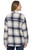 Threadgrit Womens Autumn Blue Plaid Shacket