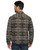 Threadgrit Mens Roger Gray Sherpa-Lined Southwestern Shirt Jacket