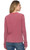 Threadgrit Womens Caroline Red Long Sleeve Henley Shirt