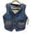 The Twisted Filly Girls Boot Stitch Embroidered Denim Button Up Vest