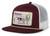 Rural Cloth Men's Maroon & White On The Range Mesh Snapback Hat