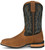 Justin Men's Chestnut & Black Rustle Outlaw 11" Western Square Toe Boots