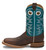Justin Men's Chocolate Brown & Teal Drennan 11" Western Square Toe Boots