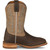 Justin Men's Grizzly Brown & Tan Rustle Outlaw 11" Western Square Toe Boots