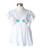 Keren Hart Keren Hart Womens White Embroidered Flutter Sleeve V-Neck Blouse