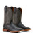 Ariat Men's Nightshade  Black & Gunmetal Grey Suede County Roads Wide Square Toe Cowboy Boots