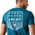 Ariat Men's Monaco Blue Ariat Stripe Patriotic Badge Short Sleeve T-Shirt