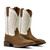Ariat Men's Mustang Brown & Smokey Cream Sport Big Country Wide Square Toe Cowboy Boots
