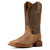 Ariat Men's Wheat Tan & Santa Fe Brown County Roads Wide Square Toe Cowboy Boots