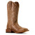 Ariat Ladies Natural Tan County Lane Wide Square Toe Western Boots