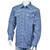 Cowboy Hardware Mens Blue Steerhead Print Long Sleeve Western Snap Shirt