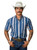 Ferrel Mens The Hudson Blue Striped Short Sleeve Western Snap Shirt