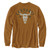 Carhartt Men's Carhartt Brown Loose Fit Heavyweight Long Sleeve Pocket Longhorn Graphic T-Shirt
