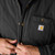 Carhartt Men's Black Rain Defender Loose Fit Heavyweight Quilted Snap Front Shirt Jac