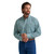 Wrangler Mens Classic Fit Turquoise Geometric Long Sleeve Button Up Shirt