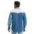 Wrangler Mens Blue Denim Color Block Long Sleeve Western Shirt