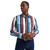Wrangler Mens Vintage-Inspired Brushpopper Multi Stripe Long Sleeve Western Snap Shirt