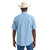 Wrangler Mens Blue Plaid Wrinkle Resist Short Sleeve Western Snap Shirt