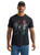 Wrangler Mens Black Heather Bull Rider Graphic Short Sleeve T-Shirt