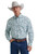 Wrangler Mens George Strait Teal Classic Paisley Print Long Sleeve Button Up Shirt