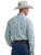 Wrangler Mens George Strait Teal Classic Paisley Print Long Sleeve Button Up Shirt