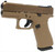 GLOCK 43X MOS Coyote 9mm 3.41" 10-Rd Semi-Auto Pistol