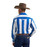 Wrangler Mens Big Blue Multi Stripe Vintage-Inspired Brushpopper Long Sleeve Western Snap Shirt