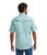 Wrangler Mens Turquoise Plaid All Terrain Gear Performance Short Sleeve Shirt