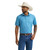 Wrangler Mens Blue All Terrain Gear Performance Short Sleeve Polo Shirt