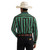 Wrangler Mens Black Teal Multi Stripe Vintage-Inspired Brush popper Long Sleeve Western Snap Shirt