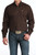 Rocky Mountain Cinch Men's Brown Classic Fit Button Down Western Long Sleeve Shirt