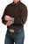 Rocky Mountain Cinch Men's Brown Classic Fit Button Down Western Long Sleeve Shirt