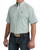 Rocky Mountain Cinch Men's Teal Geo Printed Classic Fit Short Sleeve Button Down Western Shirt