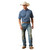 Ariat Men's Key Largo Mini Geo Print Storm Short Sleeve Button Down Shirt