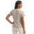 Wrangler Womens Retro Brown Cream Desert Bronco Print Slim Fit Short Sleeve T-Shirt