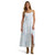 Wrangler Womens White and Blue Country Toile Spaghetti Strap Maxi Dress