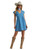 Wrangler Womens Light Blue Retro Western Denim Swing Dress