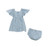 Wrangler Baby Girl Blue Stripe Denim Flutter Sleeve Dress Set