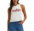 Wrangler Womens Egret White 1947 Graphic Festival Crop Tank Top