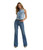 Wrangler Womens Light Blue Frayed Hem Sleeveless Denim Western Snap Shirt